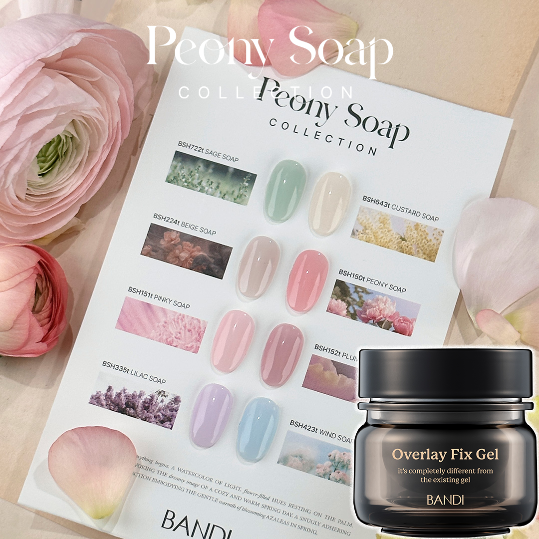 【10%off】[BANDI] Trend Set Peony Soap Set + Overlay Fix Gel