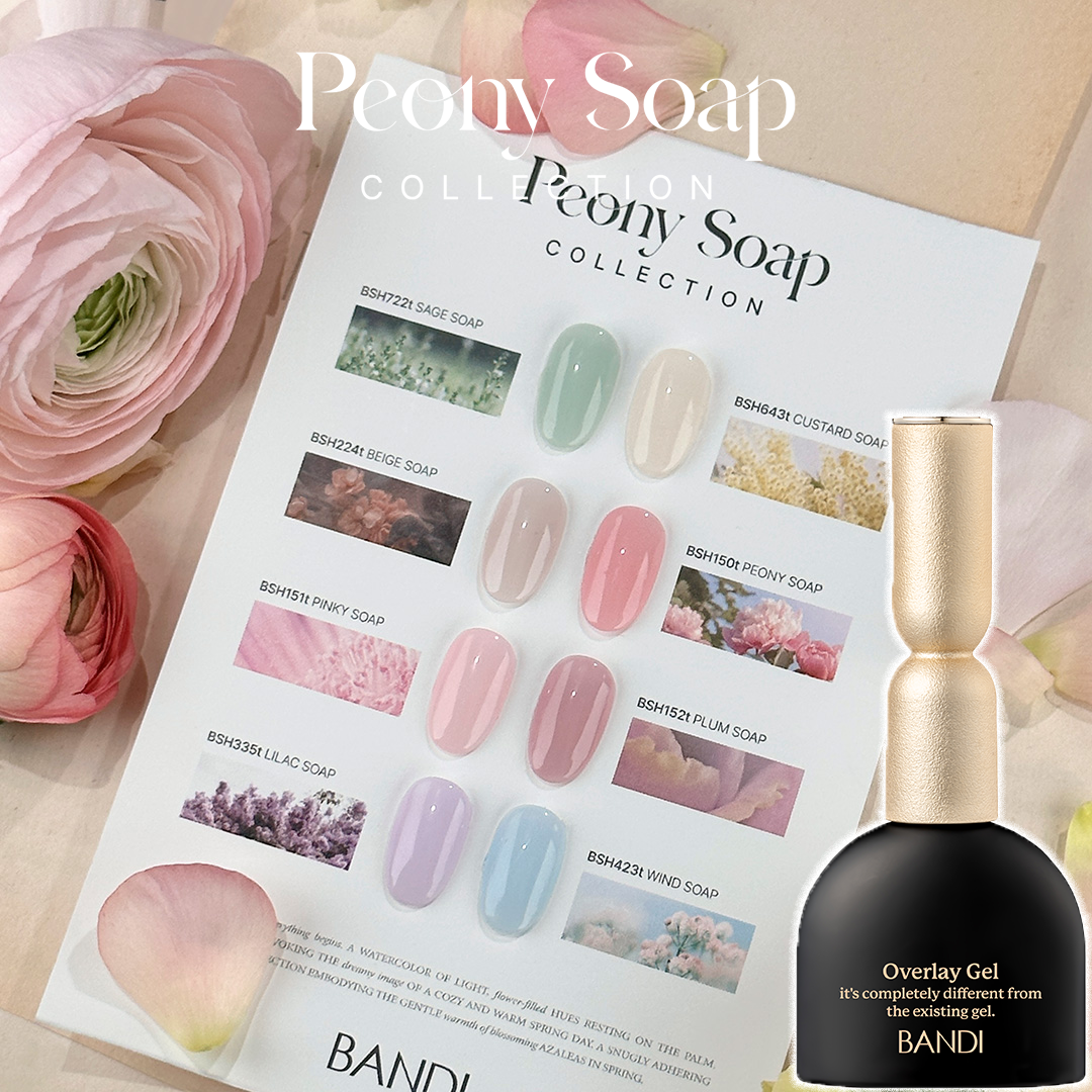 【10%off】[BANDI] Trend Set Peony Soap Set + Overlay Gel