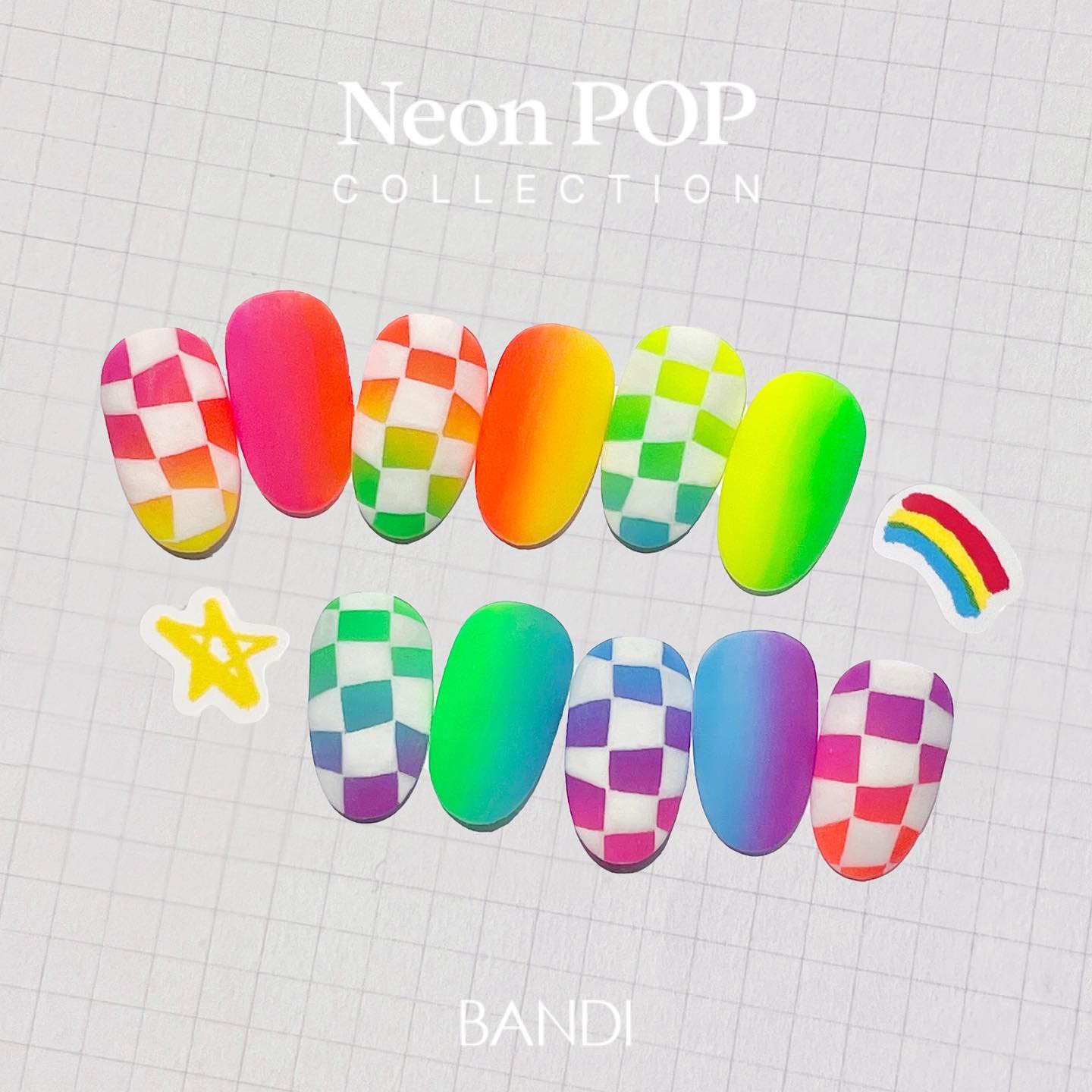 【オススメ商品】BANDI カラージェル セット Neon 10Colors