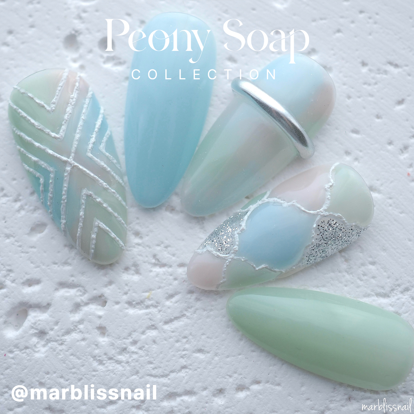 [グラデーション Art Set] Trend Set Peony Soap Set + Brush No.9 + BF801